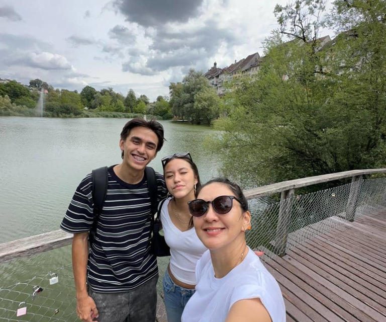 Momen Manis Donna Agnesia Dan Anak Liburan Di Swiss