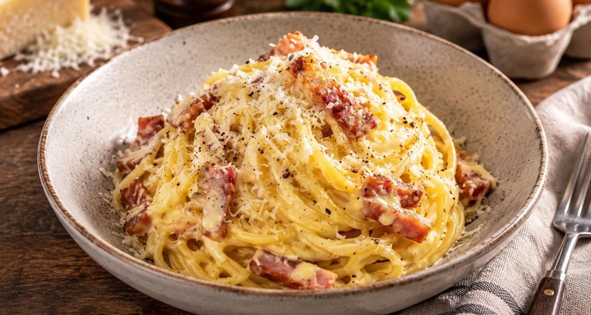 Gurih Maksimal! Spaghetti Carbonara Creamy Dengan Saus Keju