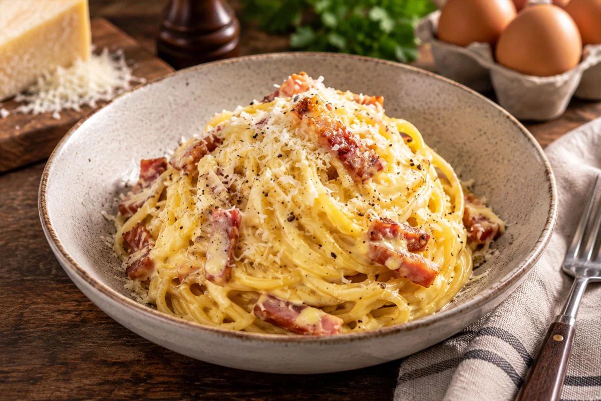 Gurih Maksimal! Spaghetti Carbonara Creamy Dengan Saus Keju